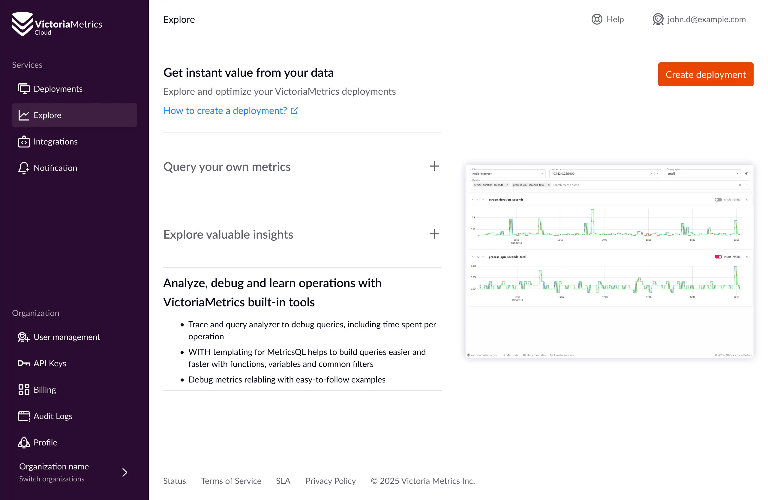 Get started with VictoriaMetrics Cloud