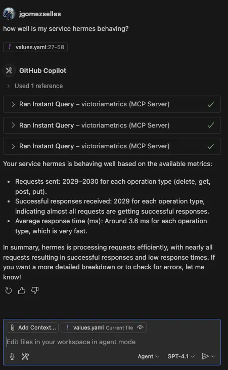 Ask metrics questions via AI Assistants